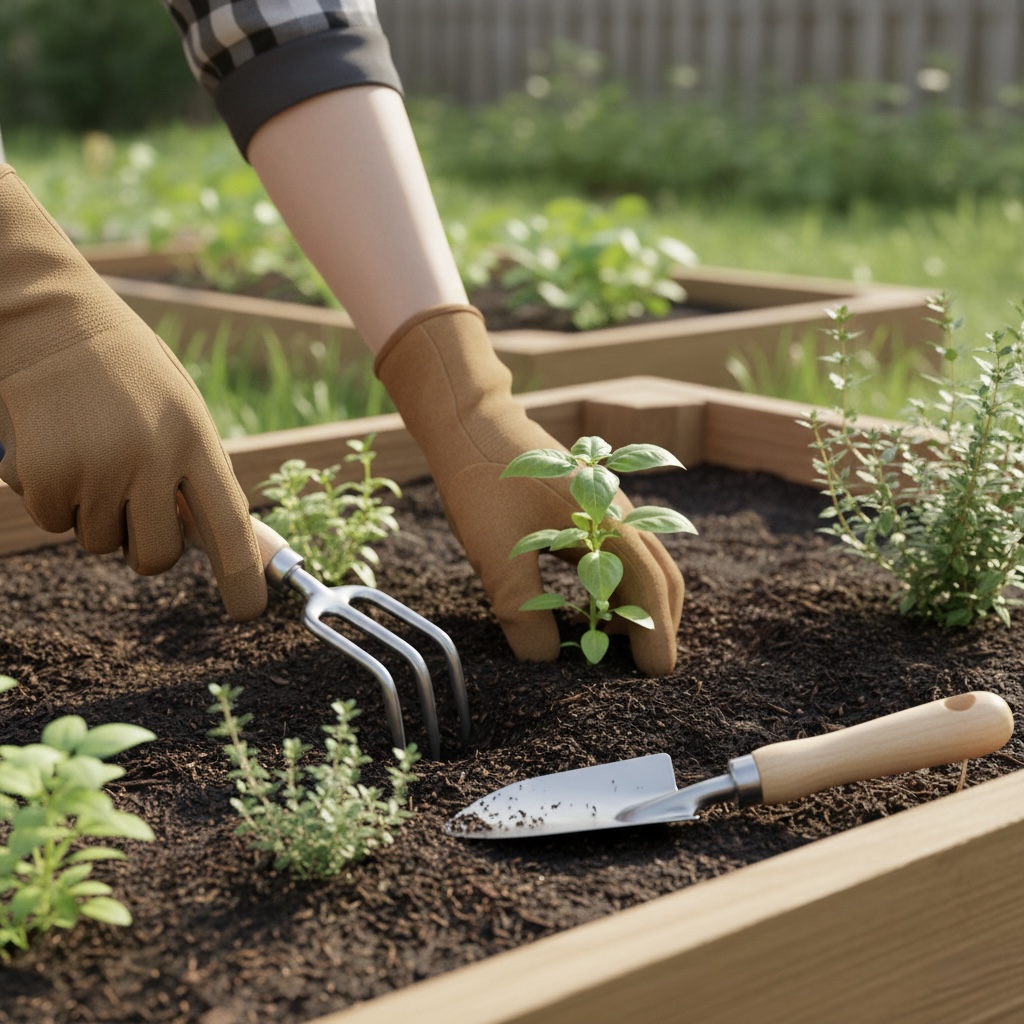 Wooden Garden Tool Set (3-Piece)