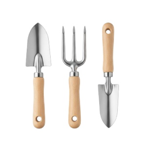 Wooden Garden Tool Set (3-Piece)