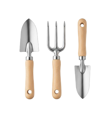 Wooden Garden Tool Set (3-Piece)